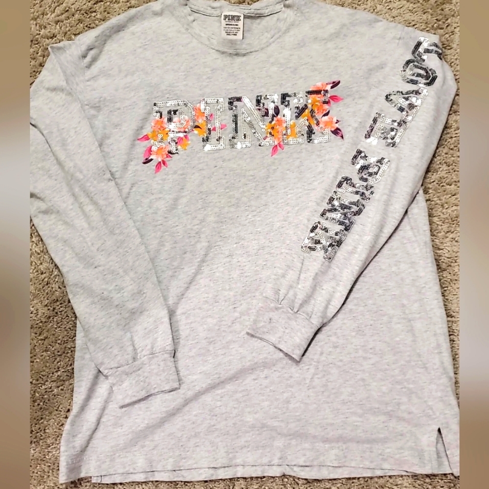 Pink Bling Long Sleeve Tee